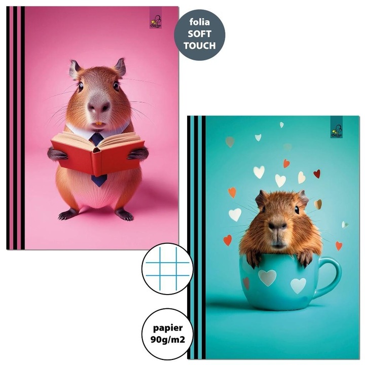 Set caiete A4, Bee-bee, 32 file, 90g, multicolor