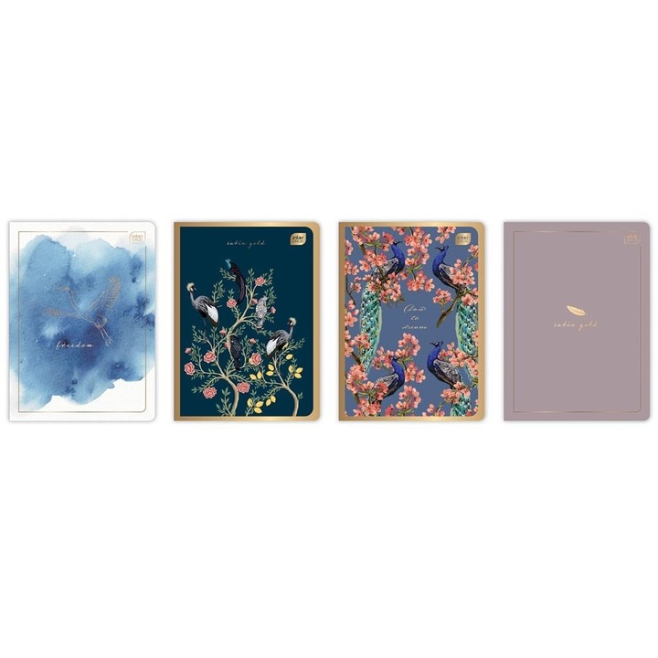 A5 füzet, INTERDRUK, 80 lap, vonalas, sokszínű, 10 db-os készlet.