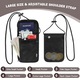 Мъжки портфейл, туристически, Garsonal, RFID, найлон, 14x20см, водоустойчив, регулируема каишка, черен