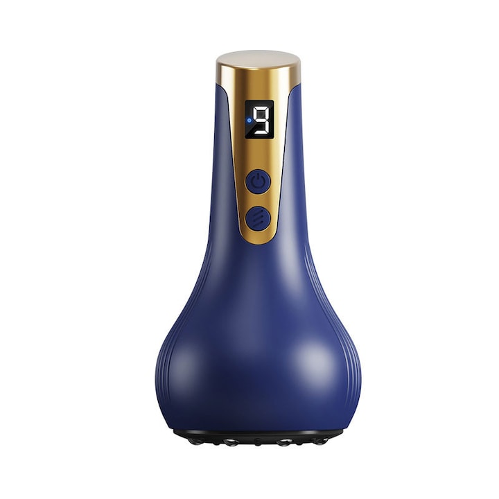 Masszázskészülék, Garsonal®, 3 az 1-ben, Masszázs kupa, Hő, 9 fokozat, 17x8.5x8.5cm, Kék