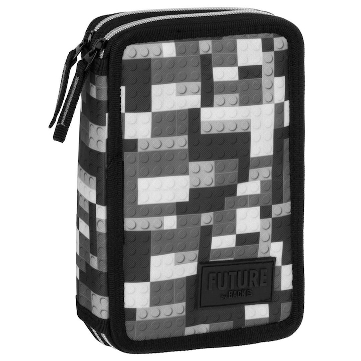 Penar cu doua compartimente, Derform, multicolor, 38cm