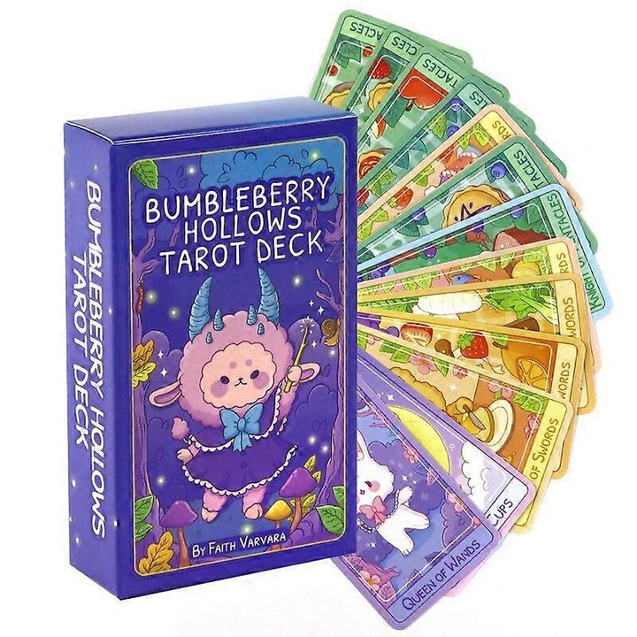 Комплект за Настолни Игри Bumbleberry Hollows Таро Карти, Дигитален PDF Наръчник, Гадаене, Забавление