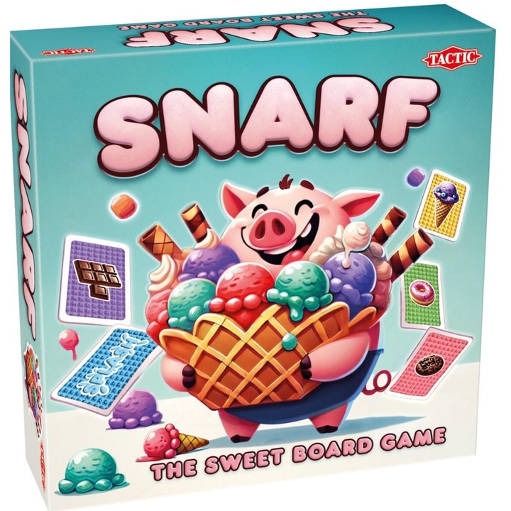 Társasjáték Tactic Snarf, 2-4 játékos, 20 perc, malac figura, 55 kártya