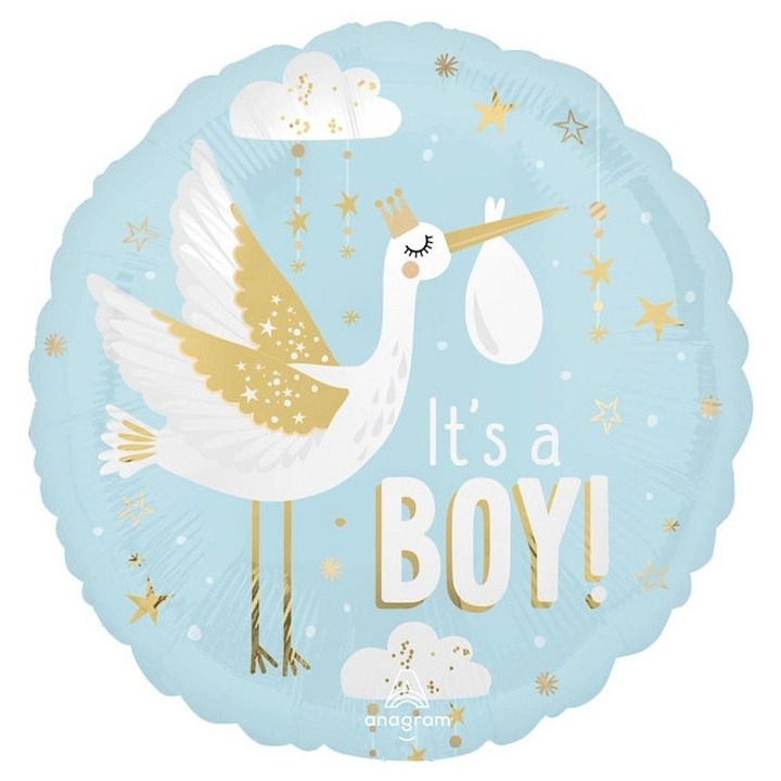 Фолиев балон Anagram Специална доставка Бебе момче 46см
