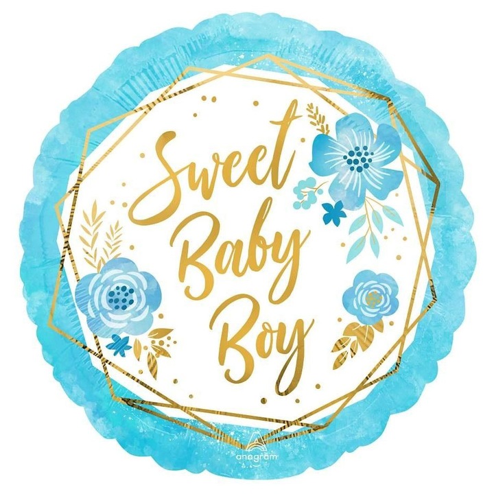 Фолиев балон многоцветен Бебе момче 46см, комплект 1 бр.