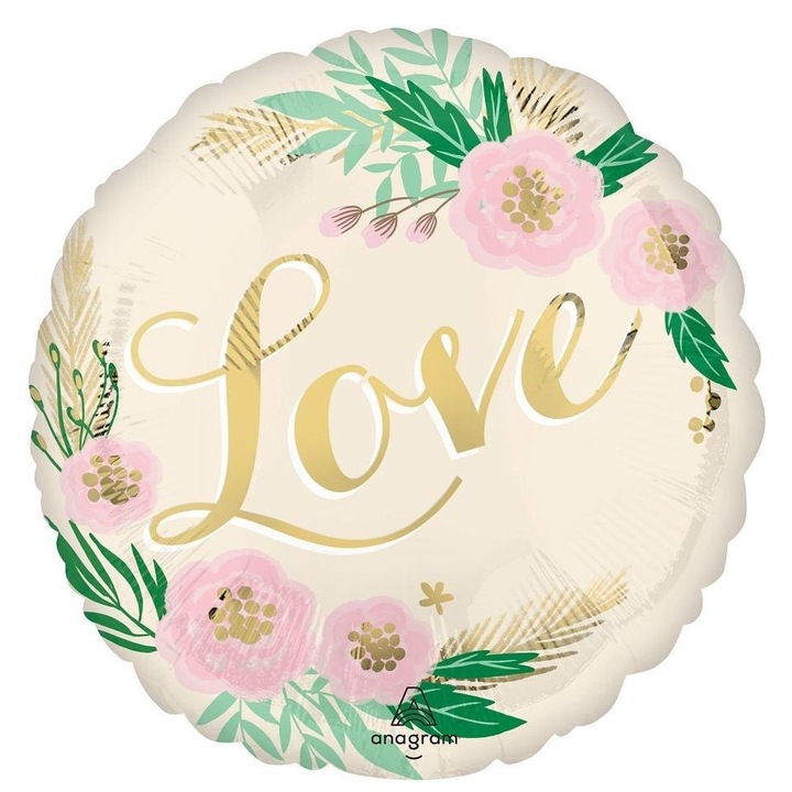 Фолиев балон, Anagram, 46см, многоцветен, с послание Любов