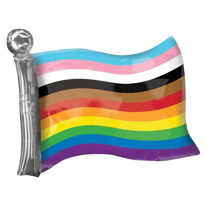 Комплект фолиев балон, Anagram, дъгово знаме, многоцветен, 1 бр.