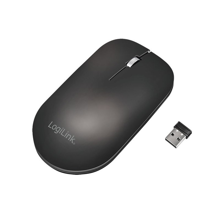 Mouse wireless Logilink ID0210, 1000DPI, negru