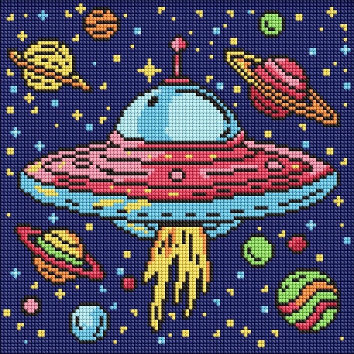 Set de mozaic diamante Ideyka, 30x30cm, culori variate