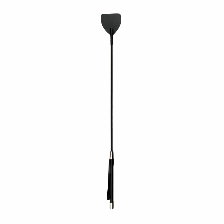 Bat din piele neagra cu detalii metalice Easytoys Fetish Collection, negru, 45 cm