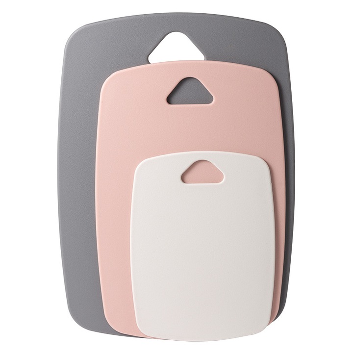 Set tocatoare de bucatarie, 3 piese, plastic, rezistent, culori atractive, dimensiuni variate