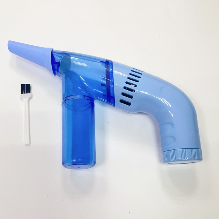 Aspirator portabil electric de birou, extractor de praf, albastru