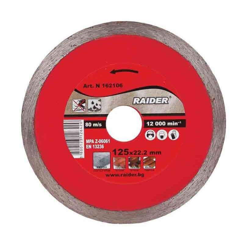 Disc diamantat continuu, Raider, RD-DD10, 125mm