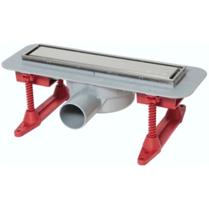 Rigola de dus Kessel Linearis Compact, inox, 750 mm, debit 36 l/min, inaltime montaj 80 mm, set complet