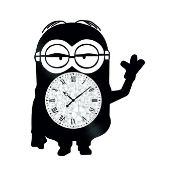 Ceas de perete Vintage din Vinyl - Revival Vinyl Wall Clock Desene Animate Stuart Minion Ceas de perete Vintage din Vinyl - Revival Vinyl Wall Clock Desene Animate Stuart Minion