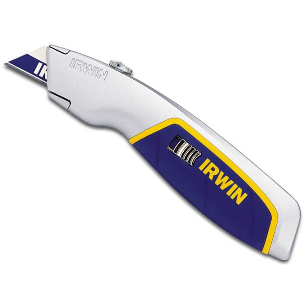 Cutter trapezoidal Irwin retractabil cu maner ProTouch pentru o prindere sigura