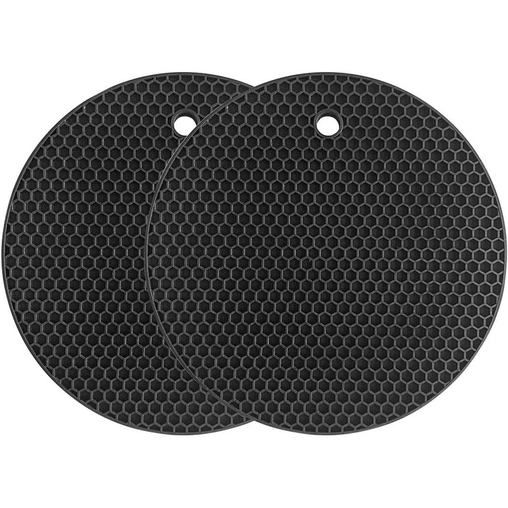 Scurgator vase din silicon, 18cm, multicolor, set de 2, rezistent la caldura pana la 240°C, flexibil, antiderapant