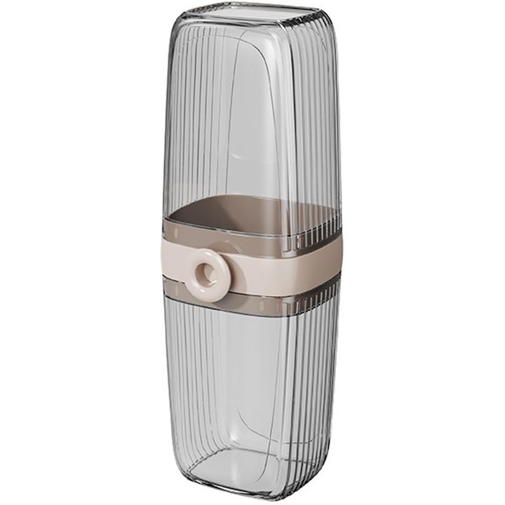 Set 2 suporturi pentru periute de dinti, caz de calatorie, design portabil, 19.5x6.5x5.5cm, multicolor