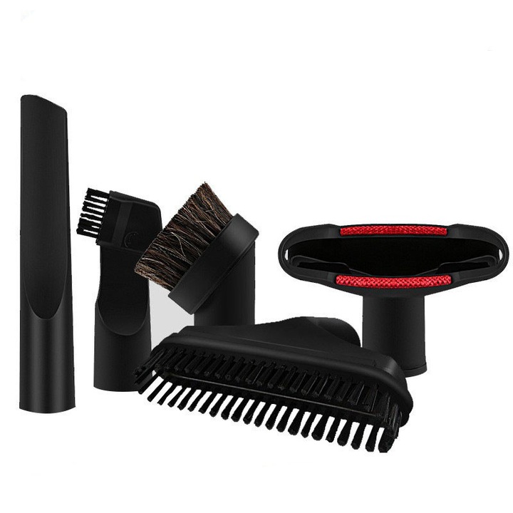 Set 5 piese accesorii pentru aspiratoare, cap de perie rotund 2-in-1, diametru interior universal 32mm, compatibil cu Philips si Midea