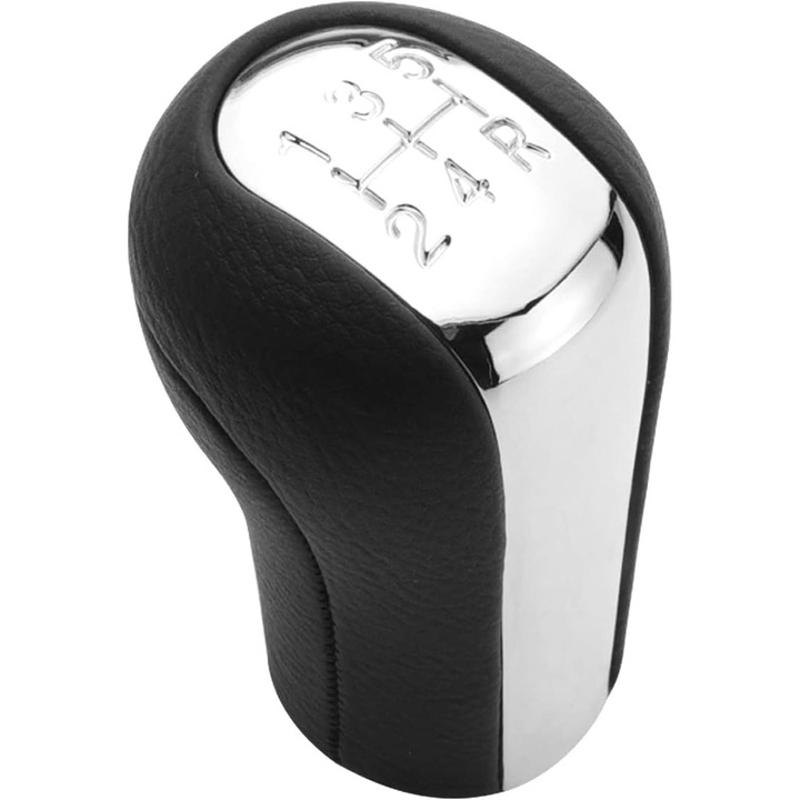 Buton schimbator viteze, 5 trepte, pentru Corolla AYGO Verso Yaris Avensis 1992-2009, structura metalica neagra/carbon, design ergonomic