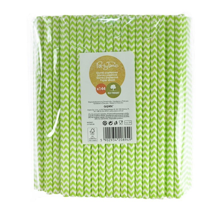 ARPEX koktél szívószál, 8mm, 20cm, 144 darabos szett