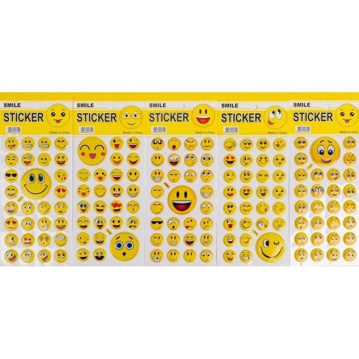 Set stickere decorative Fandy, Smile, 5 buc