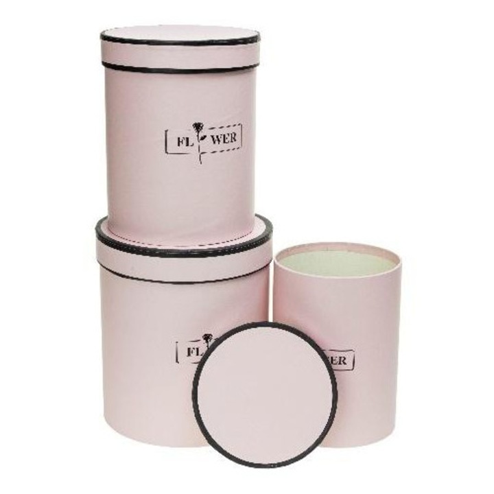 Cutii roz, Rozette, 18x20,5cm, 16x19,7cm, 13.8x18,2cm