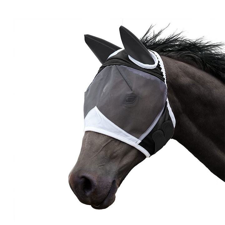 Masca anti-insecte, Garsonal®, protectie si respirabilitate, 23.5x15.5x1 cm, negru