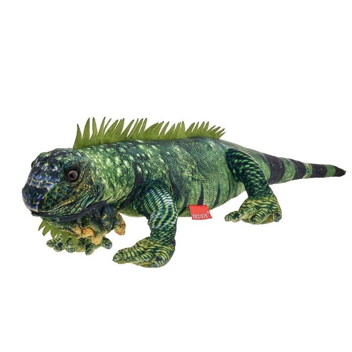 Iguana de plus BEPPE 72cm, detalii realiste, culoare multicolor