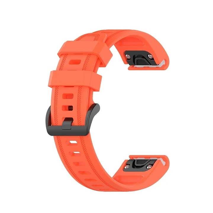 Curea silicon BEST ACCESSORIES 20mm, EasyFit, coral, pentru ceas Garmin Fenix 5S/6S/7S/8/Epix 2 Pro/Instinct 2S