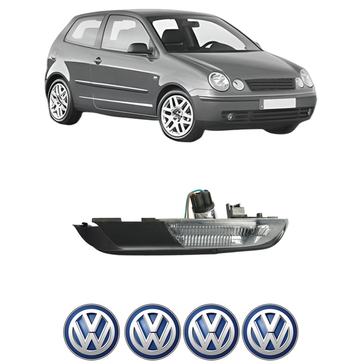 Indicator oglinda Partea Stanga Volkswagen POLO IV (9N_, 9A_) din 2001-2009, Auto, Blic, 4 Stickere auto cu Volkswagen