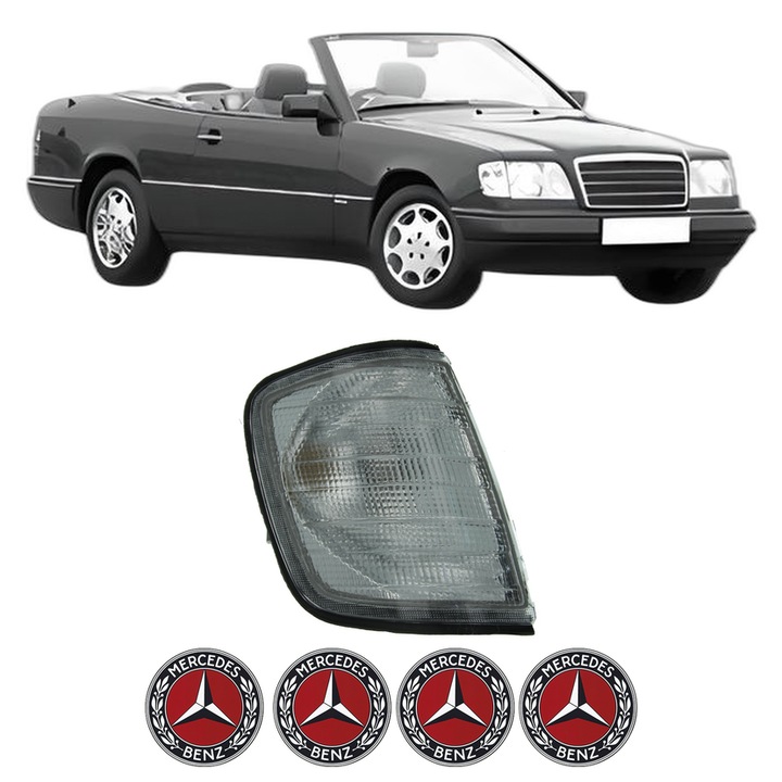 Semnalizator Fata Dreapta MERCEDES-BENZ E-CLASS Convertible (A124) din 1993-1998, Auto, Depo, 4 Stickere auto cu MERCEDES-BENZ