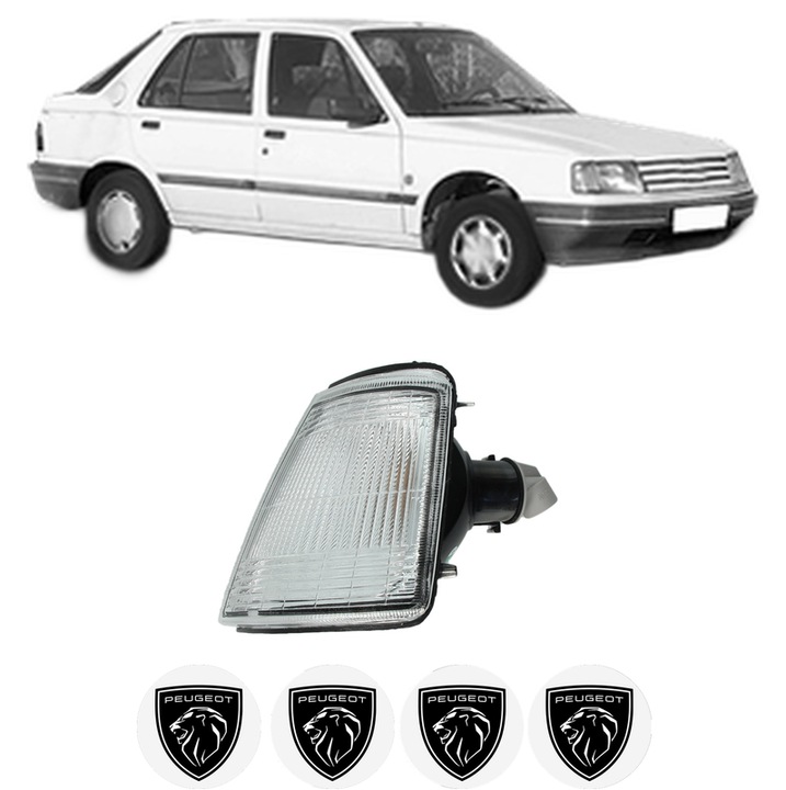 Semnalizator Fata Stanga PEUGEOT 309 II (3C, 3A) din 1989-1993, Auto, Depo, 4 Stickere auto cu PEUGEOT