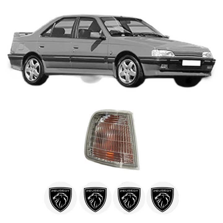 Semnalizator Fata Dreapta PEUGEOT 405 I (15B) din 1987-1992, Auto, Depo, 4 Stickere auto cu PEUGEOT