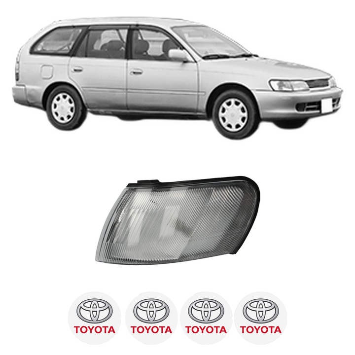 Semnalizator Fata Stanga TOYOTA COROLLA Estate (_E10_) din 1992-1997, Auto, Depo, 4 Stickere auto cu TOYOTA