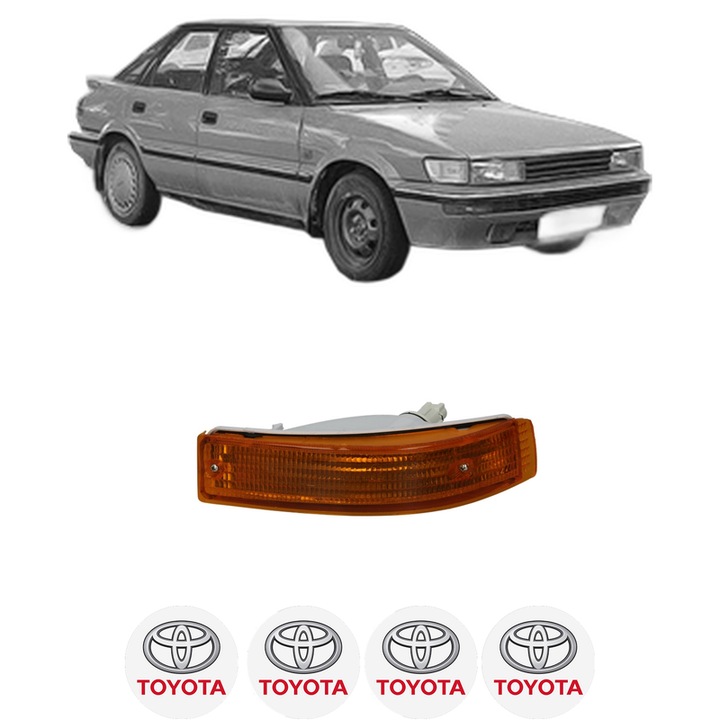Semnalizator Fata Dreapta TOYOTA COROLLA Liftback (_E9_) din 1987-1993, Auto, Depo, 4 Stickere auto cu TOYOTA