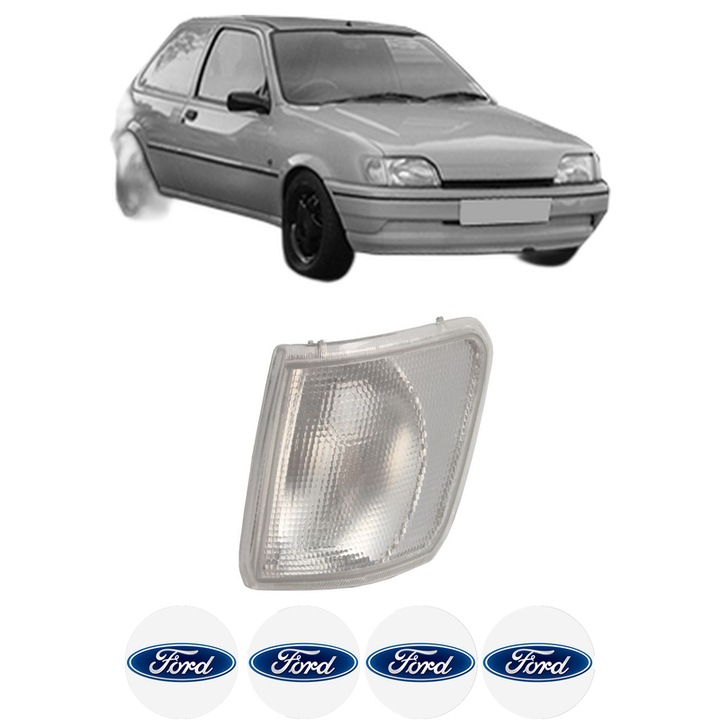 Semnalizator Fata Stanga FORD FIESTA Box Body/MPV (F3L, F5L) din 1991-1996, Auto, Depo, 4 Stickere auto cu FORD