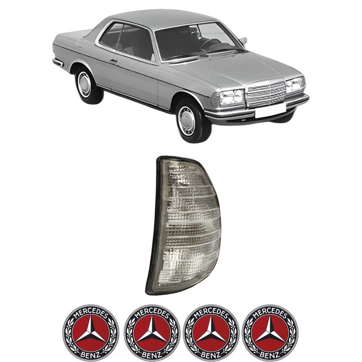 Semnalizator Fata Stanga MERCEDES-BENZ 123 Coupe (C123) din 1977-1985, Auto, Depo, 4 Stickere auto cu MERCEDES-BENZ
