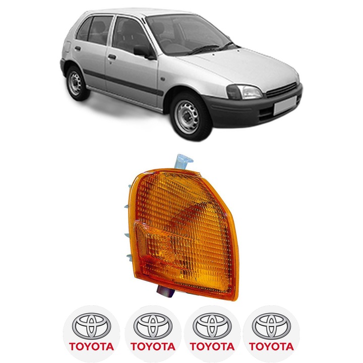 Semnalizator Fata Stanga TOYOTA STARLET (_P9_) din 1996-1999, Auto, Depo, 4 Stickere auto cu TOYOTA