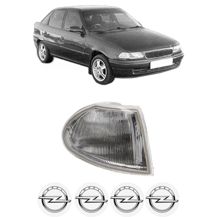 Semnalizator Fata Dreapta OPEL ASTRA F CLASSIC Saloon (T92) din 1998-2002, Auto, Depo, 4 Stickere auto cu OPEL