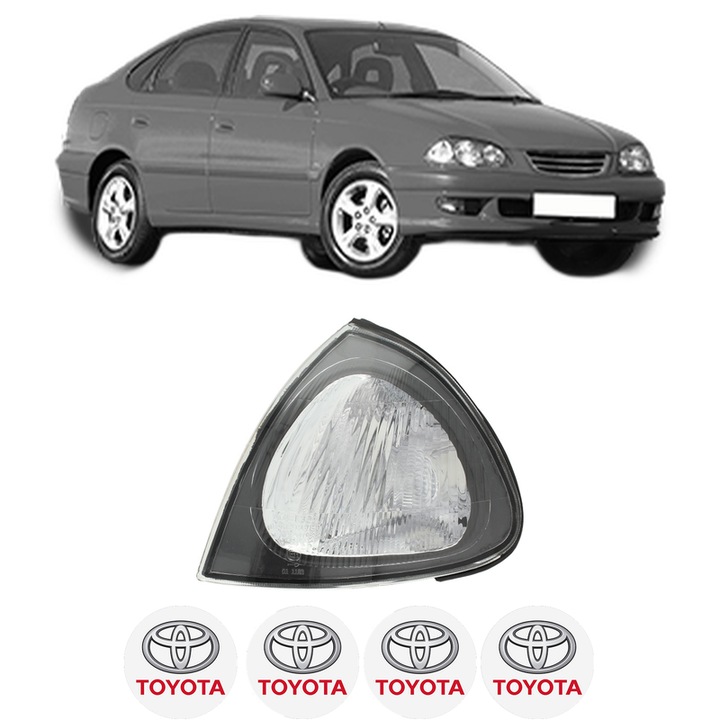 Semnalizator Fata Stanga TOYOTA AVENSIS Liftback (_T22_) din 1997-2003, Auto, Depo, 4 Stickere auto cu TOYOTA