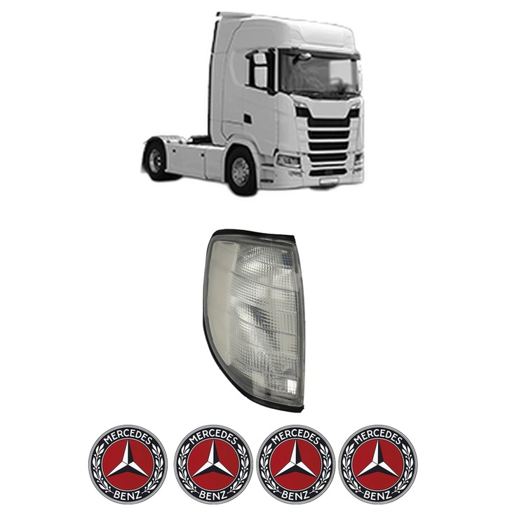 Semnalizator Fata Dreapta MERCEDES-BENZ S din 1979-2013, Auto, Depo, 4 Stickere auto cu MERCEDES-BENZ