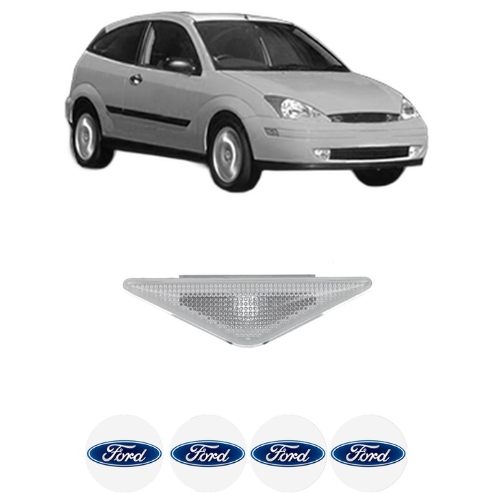 Semnalizator Partea Dreapta / Stanga ford FOCUS ZX3 din 2000-2004, Auto, Depo, 4 Stickere auto cu ford