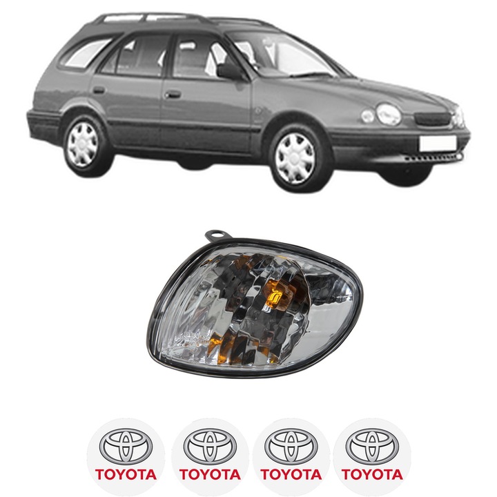 Semnalizator Fata Stanga TOYOTA COROLLA Estate (_E11_) din 1997-2001, Auto, Depo, 4 Stickere auto cu TOYOTA