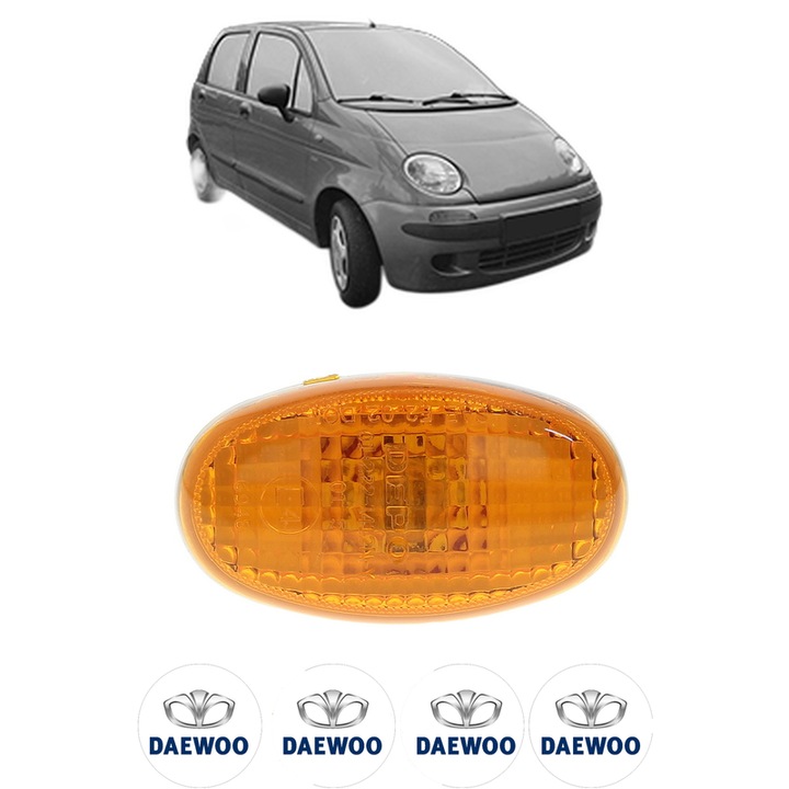 Semnalizator Partea Dreapta / Stanga DAEWOO MATIZ din 1998-2008, Auto, Depo, 4 Stickere auto cu DAEWOO