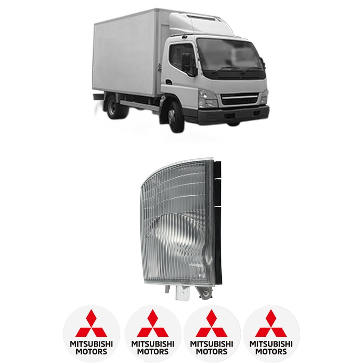 Semnalizator Fata Stanga MITSUBISHI Canter (FB7, FB8, FE7, FE8) VII din 2001-2010, Auto, Depo, 4 Stickere auto cu MITSUBISHI