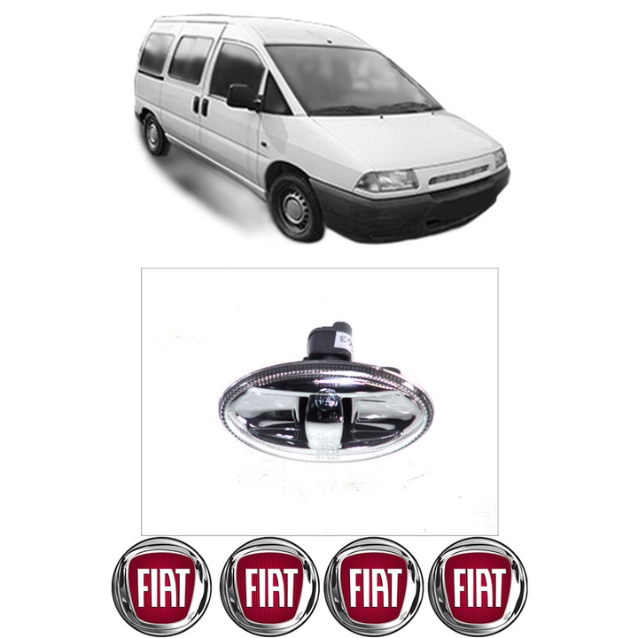 Semnalizator Partea Dreapta / Stanga FIAT SCUDO Bus (220_) din 1996-2006, Auto, Depo, 4 Stickere auto cu FIAT