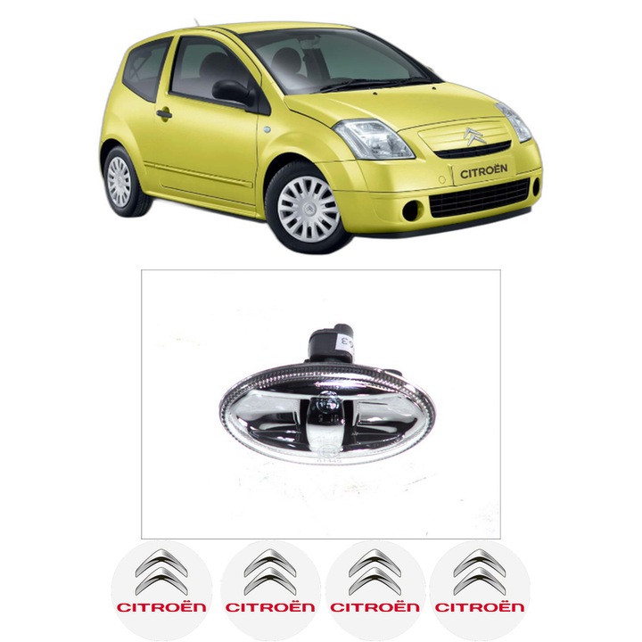 Semnalizator Partea Dreapta / Stanga CITROEN C2 ENTERPRISE (JG_) din 2003-2009, Auto, Depo, 4 Stickere auto cu CITROEN