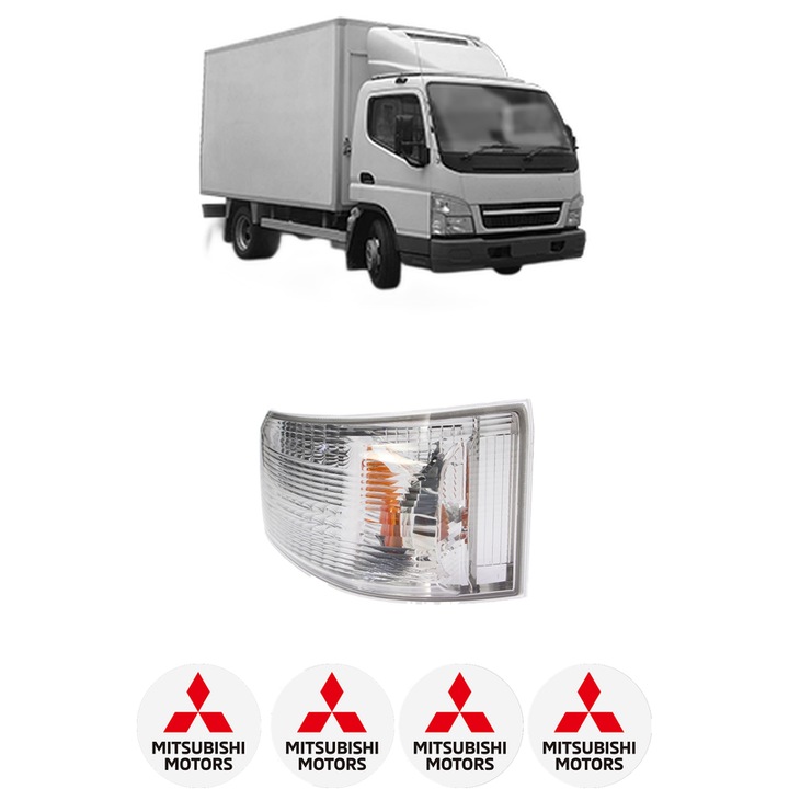 Semnalizator Fata Stanga MITSUBISHI Canter (FB7, FB8, FE7, FE8) VII din 2001-2010, Auto, Depo, 4 Stickere auto cu MITSUBISHI