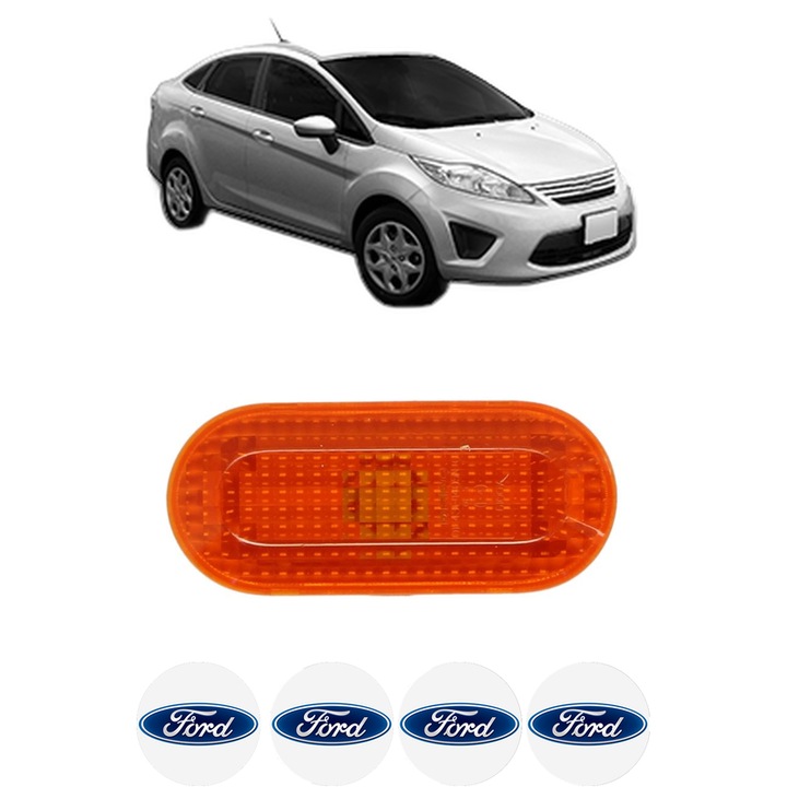 Semnalizator Partea Dreapta / Stanga FORD FIESTA Saloon din 2002-2017, Auto, Depo, 4 Stickere auto cu FORD